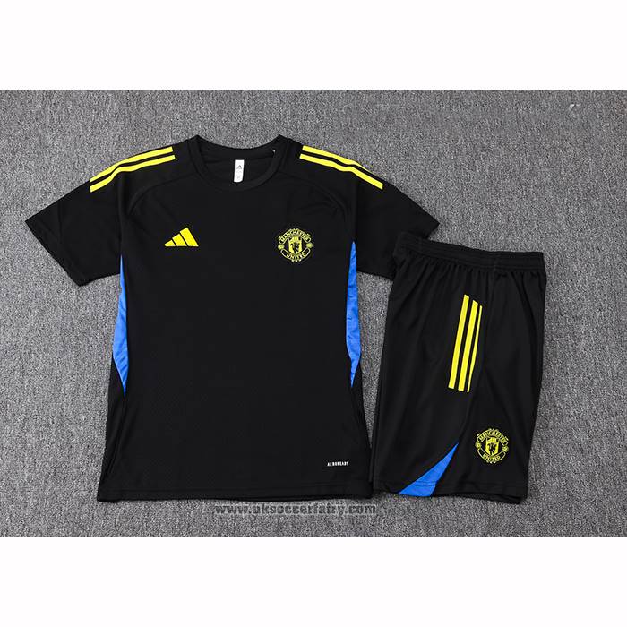 Tracksuit Manchester United Short Sleeve 2025-2026 Black - Shorts